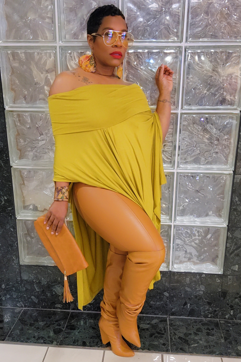 Eva Poncho Dress(chartruese)