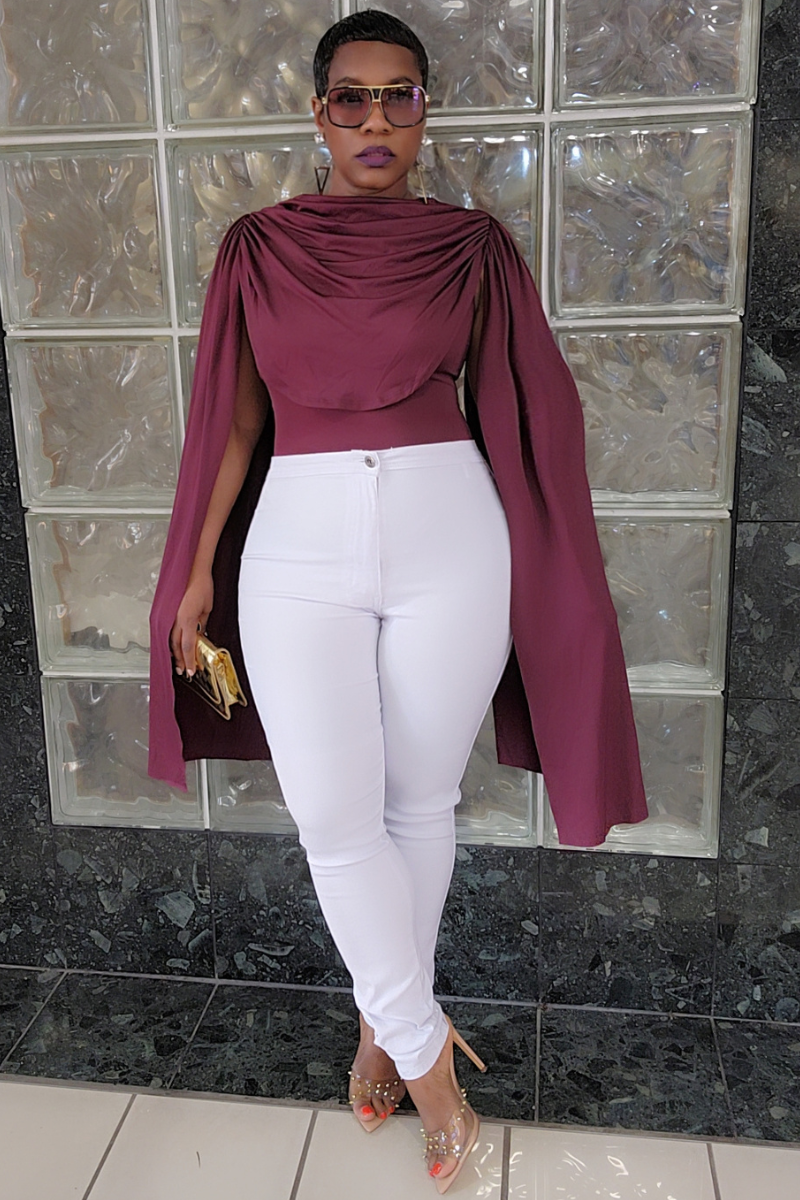 Fly Girl Bodysuit (maroon)