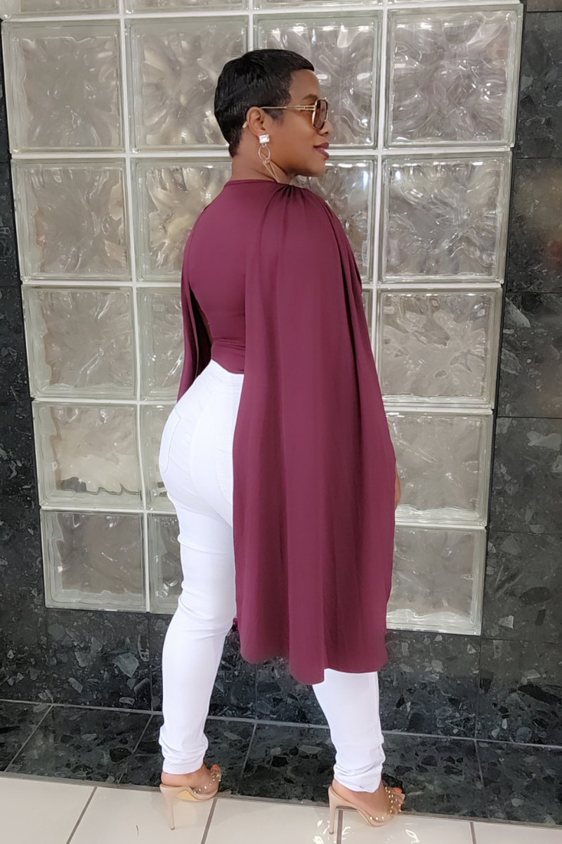 Fly Girl Bodysuit (maroon)