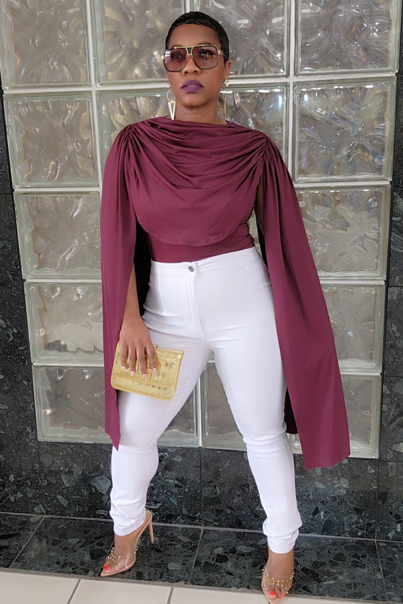 Fly Girl Bodysuit (maroon)