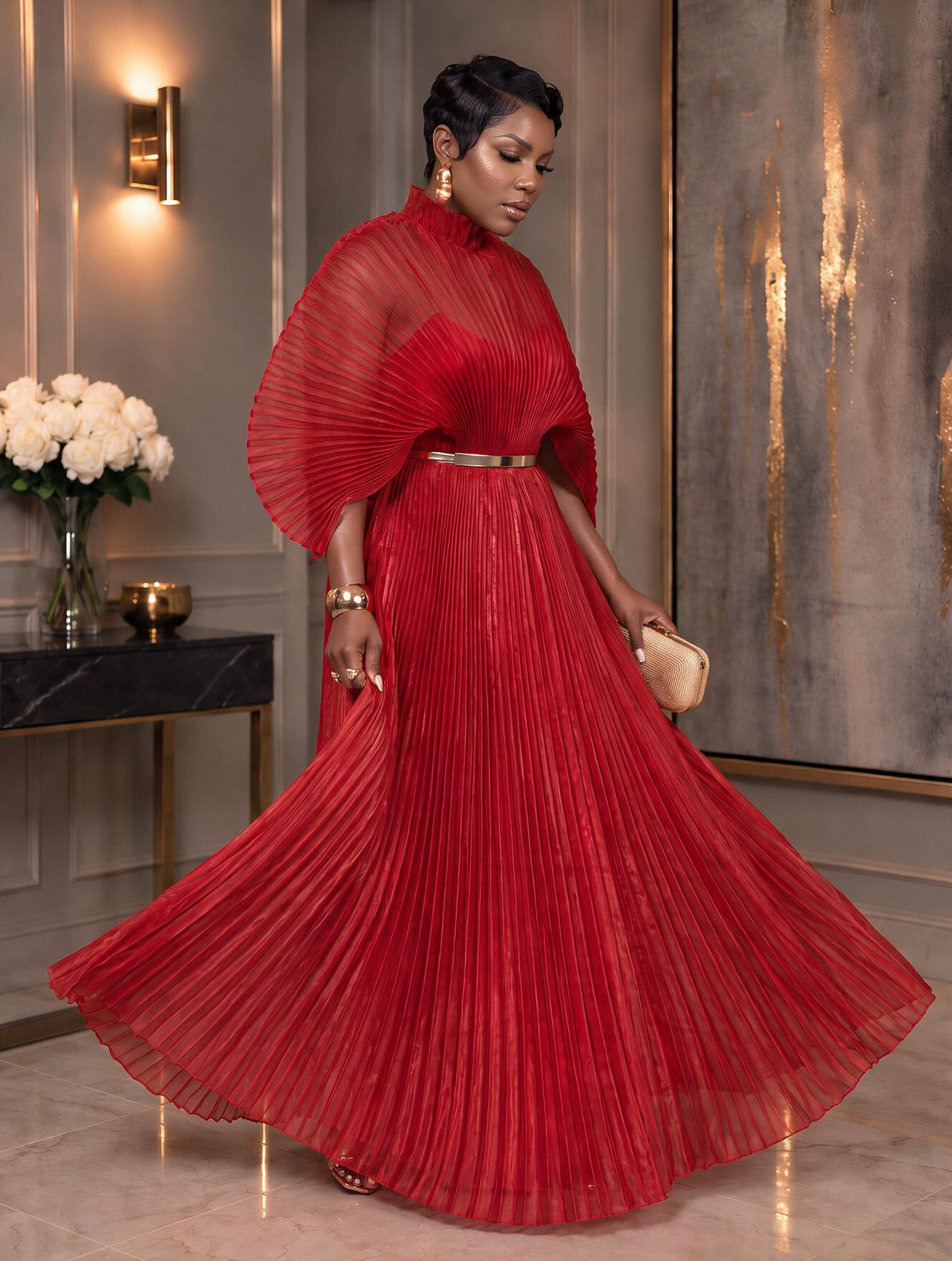 Deborah Maxi Dress (red)