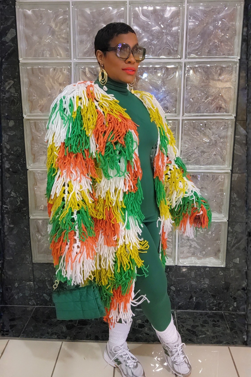 Shaggy Tassal Cardigan (Org)