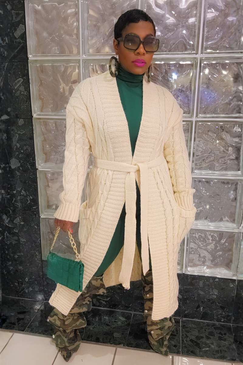 So So Cable Knit Cardigan